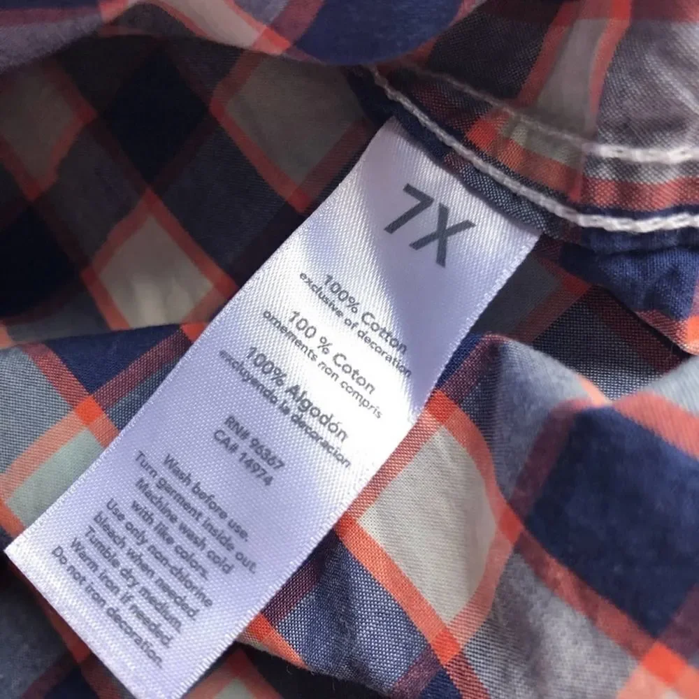 110- OshKosh boys plaid button down shirt.‎